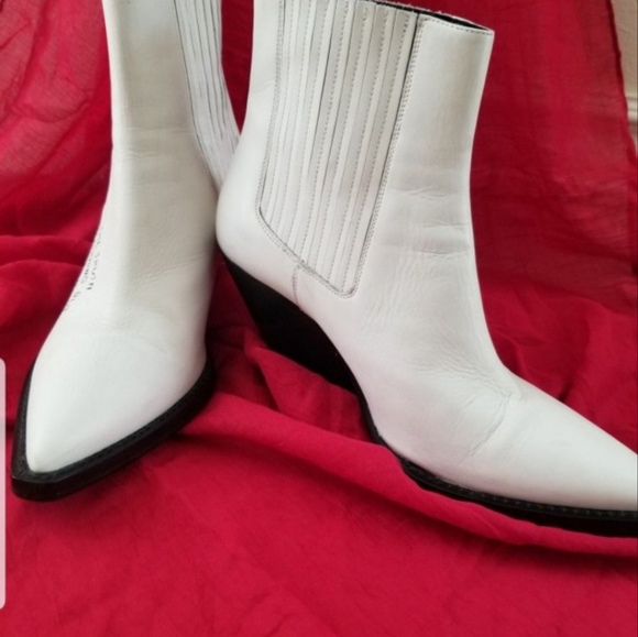 IRO White leather ankle Boots - Picture 2 of 9